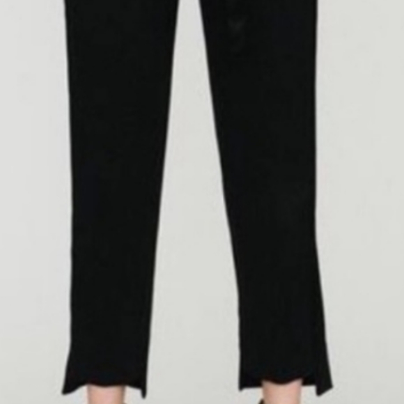 Maje Pankok Black Tie Waist Step Hem jumpsuit - Picture 4 of 10